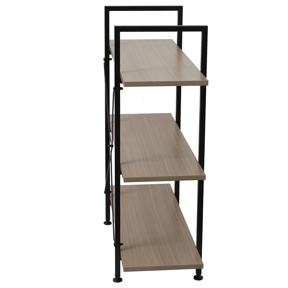 3-Tier Industrial Bookcase and Book Shelves