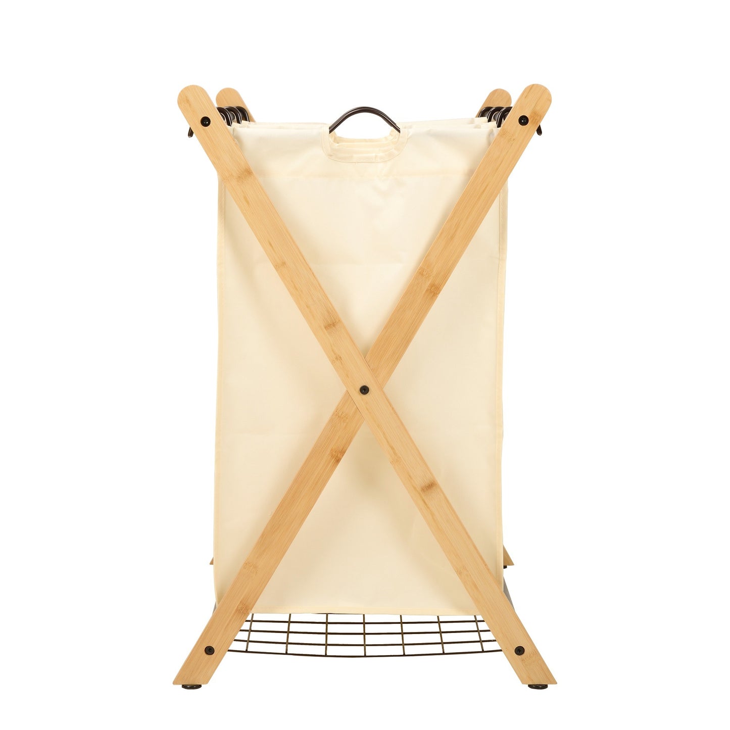 Oceanstar X-Frame Bamboo 3-Bag Laundry Sorter
