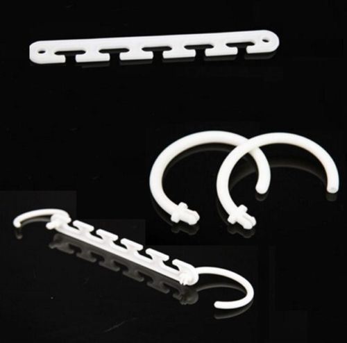 Multi-functional five-hole Magic hanger rotatable folding plastic Wonder Hanger,Hanger Cascading Clothing Hanger, Space-Saving Closet Organizer