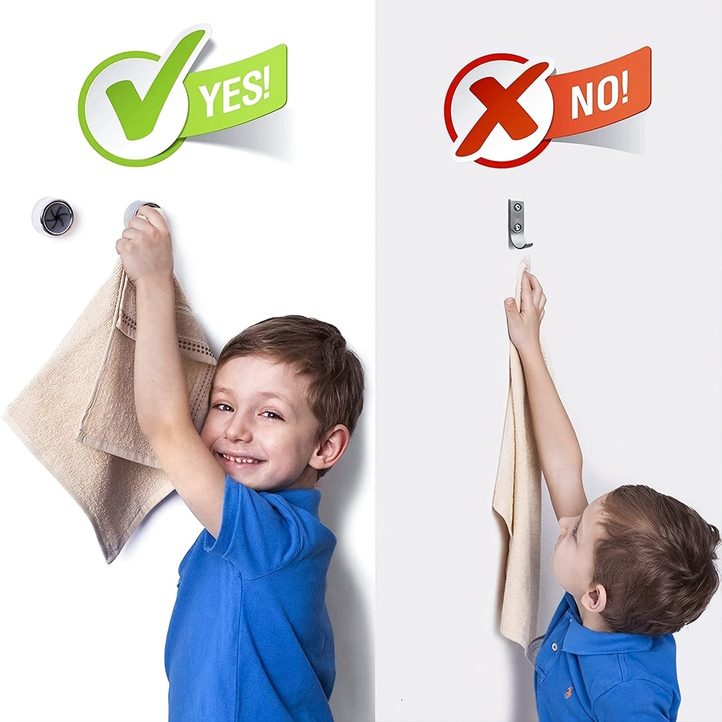 1pc/3pcs Kitchen Towel Holder; Self Adhesive Wall Dish Towel Hook; Round Wall Mount Towel Holder For Bathroom; Kitchen And Home; Wall; Cabinet; Garage; No Drilling Required