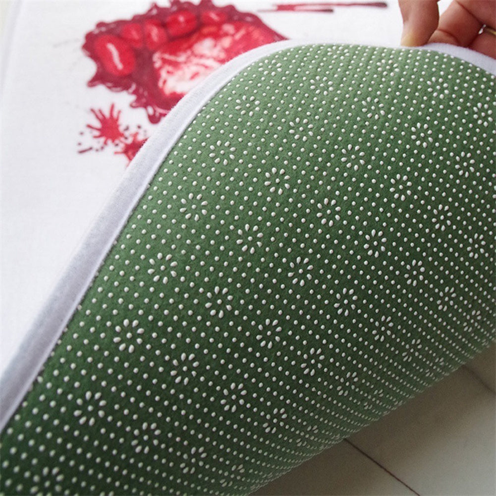 Bathmat Scare Your Friends Bloody Footprint Bath Bathroom Mat Non-slip Rug