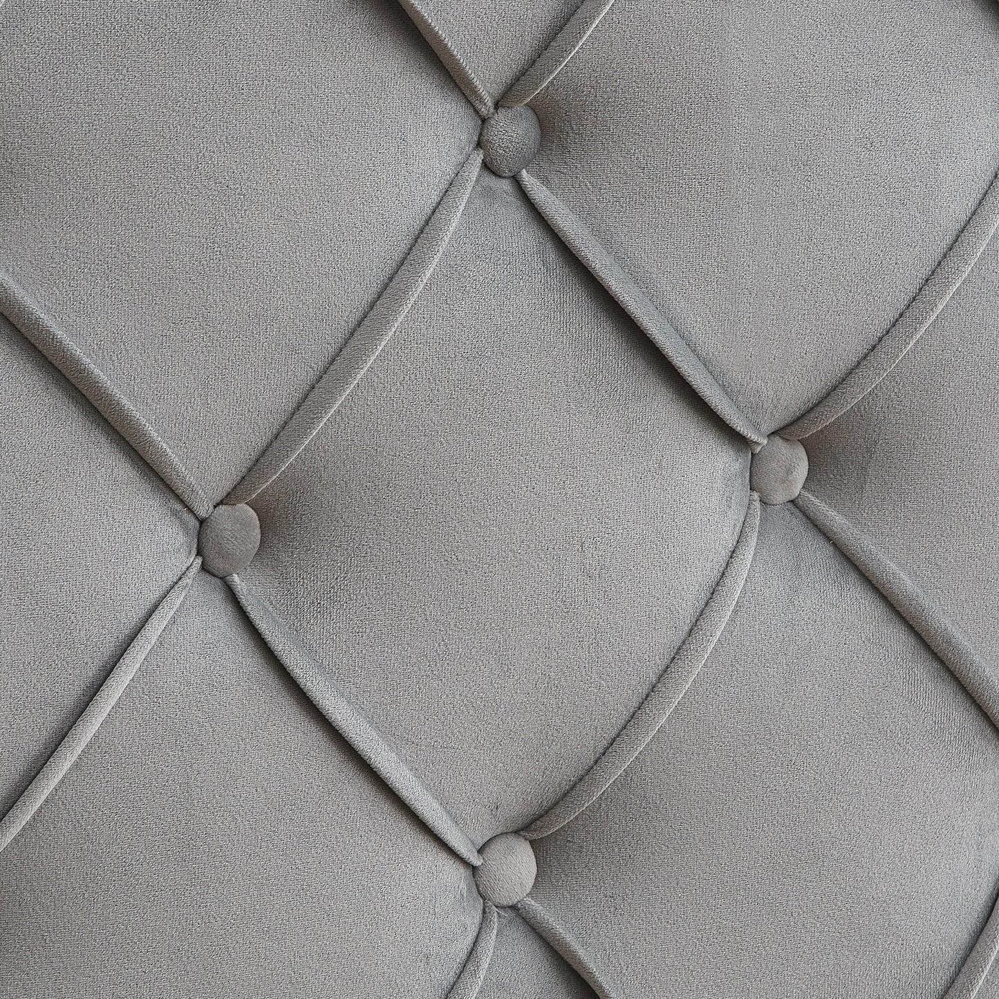 Upholstered Bed Button Tufted with Curve Design - Strong Wood Slat Support