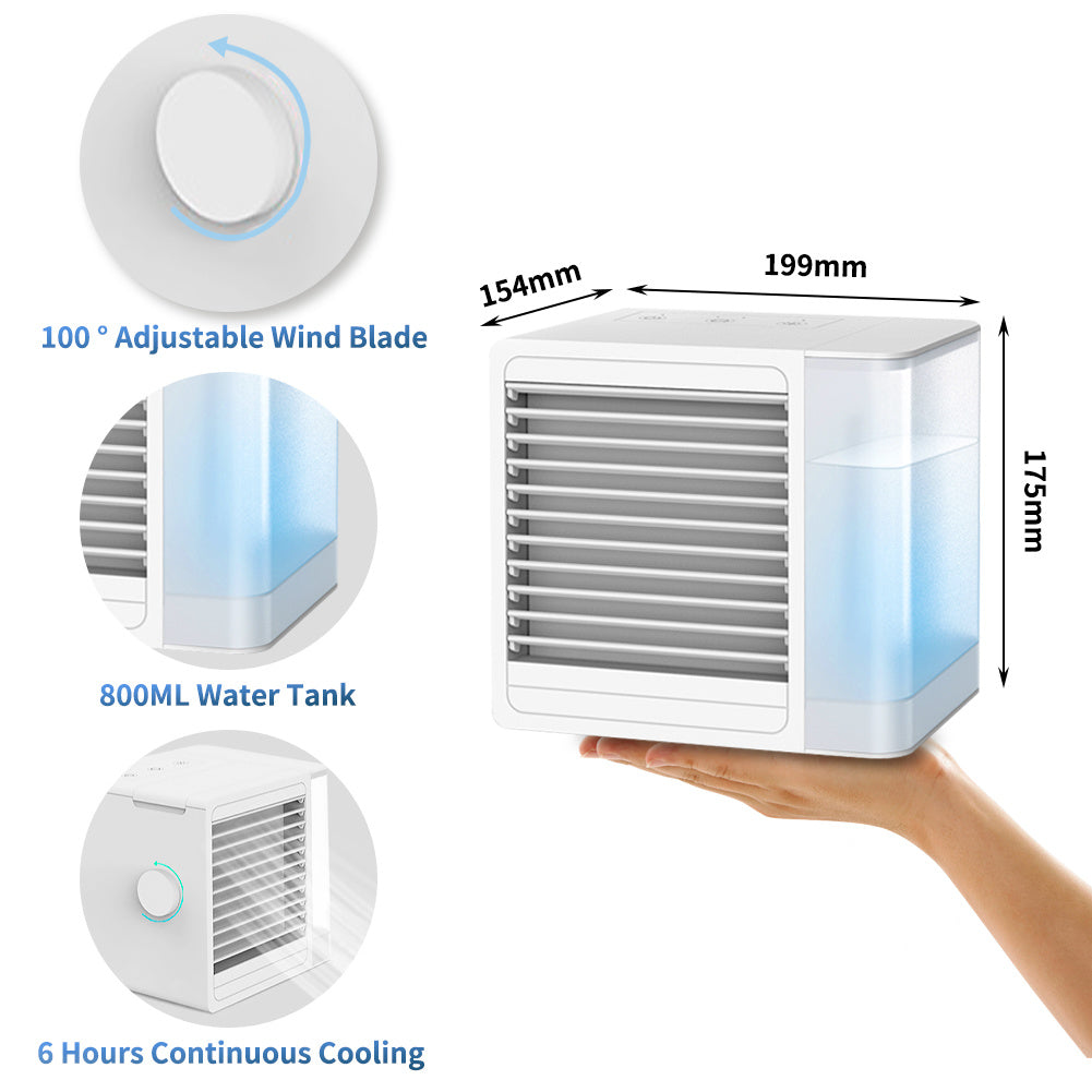 Portable Air Conditioner Fan, 3 in 1 Personal Air Cooler and Humidifier