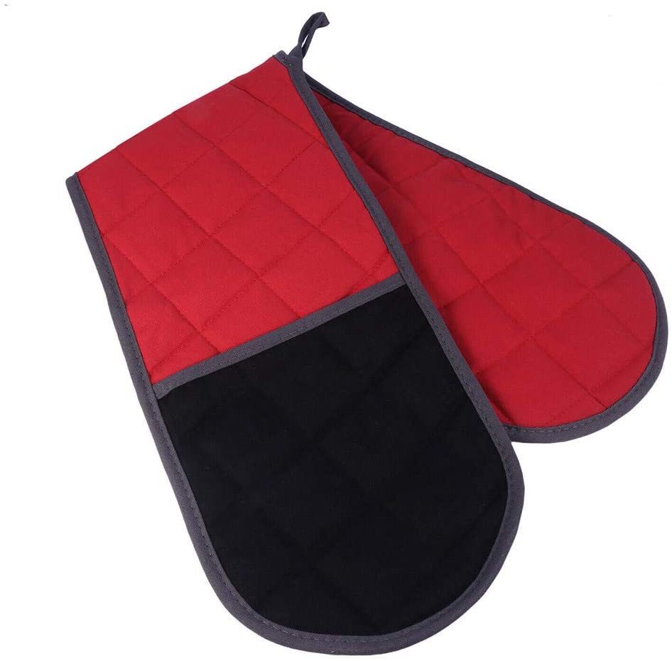 Long Potholder Quilted Double Oven Mitts