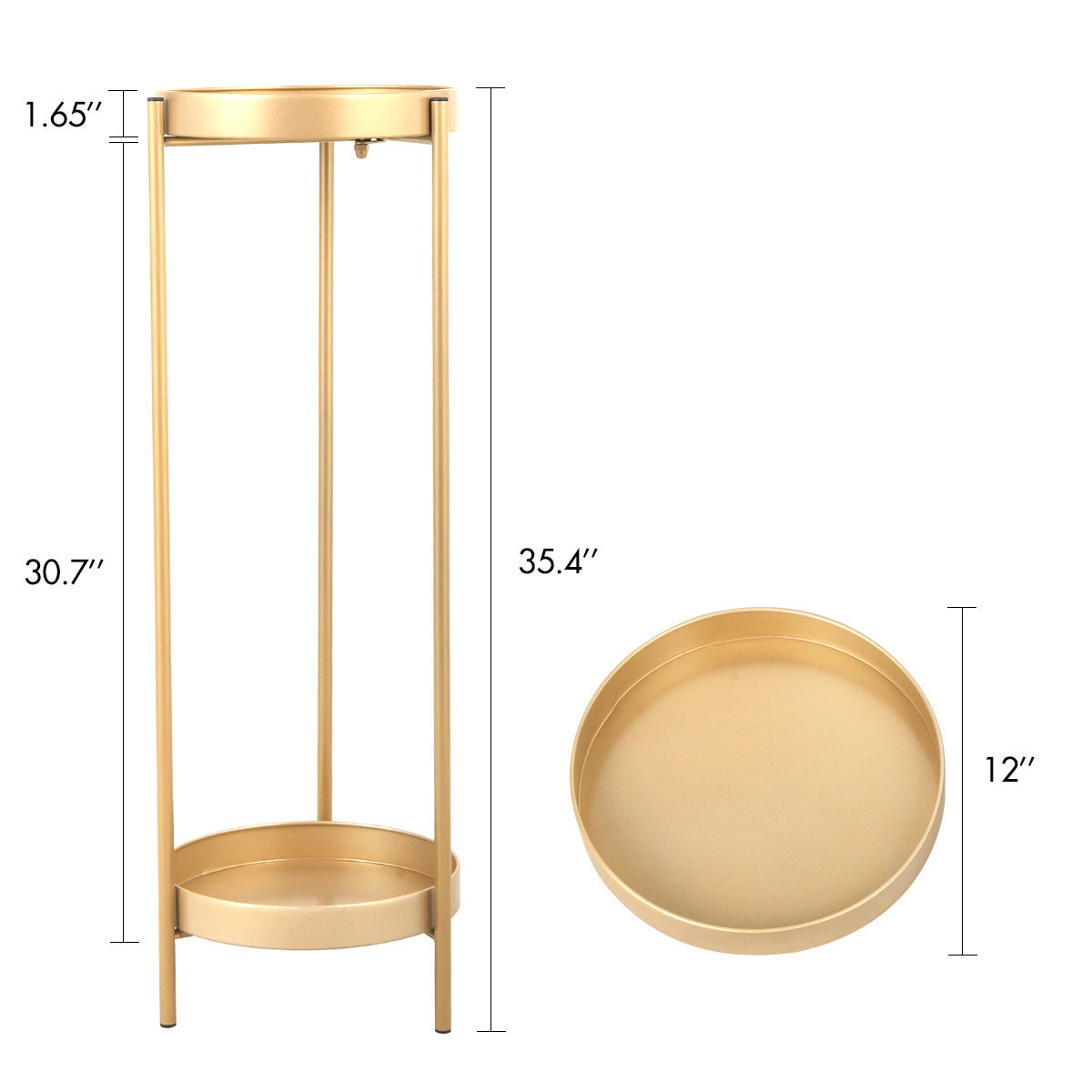 steel pipe and metal plate Golden flower stand