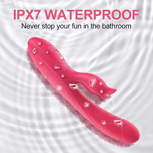 G Spot Vibrator ; Rose Sex Toys for Clitoris G-spot Stimulation; Waterproof Dildo Vibrator with 10Powerful Vibrations Dual Motor Stimulator for Women