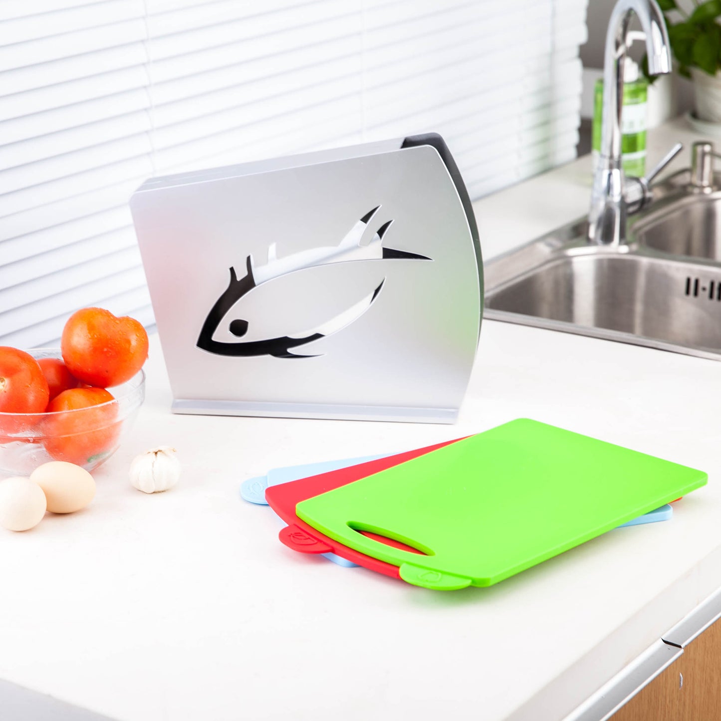 Chopping Board Set of 3 for Kitchen, Small hard Cutting Board set