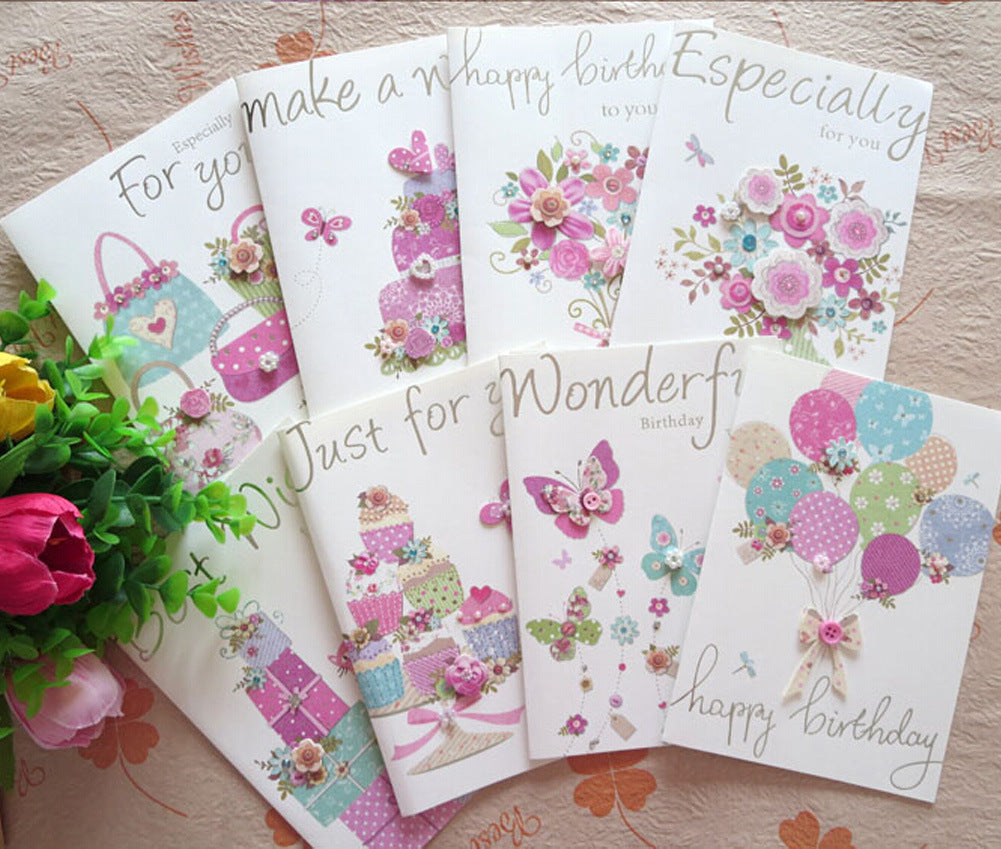 Set of 10 Lovely Cards Thank You Greeting Card Assortment,Balloon&Gift