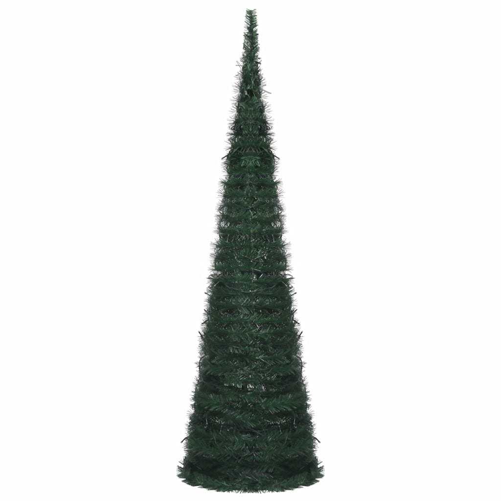 Pop-up String Artificial Christmas Tree with LED Green