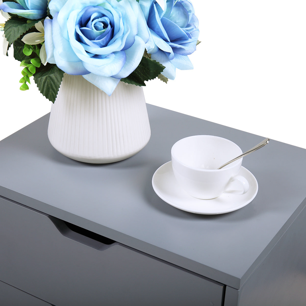 Double drawer bedside table