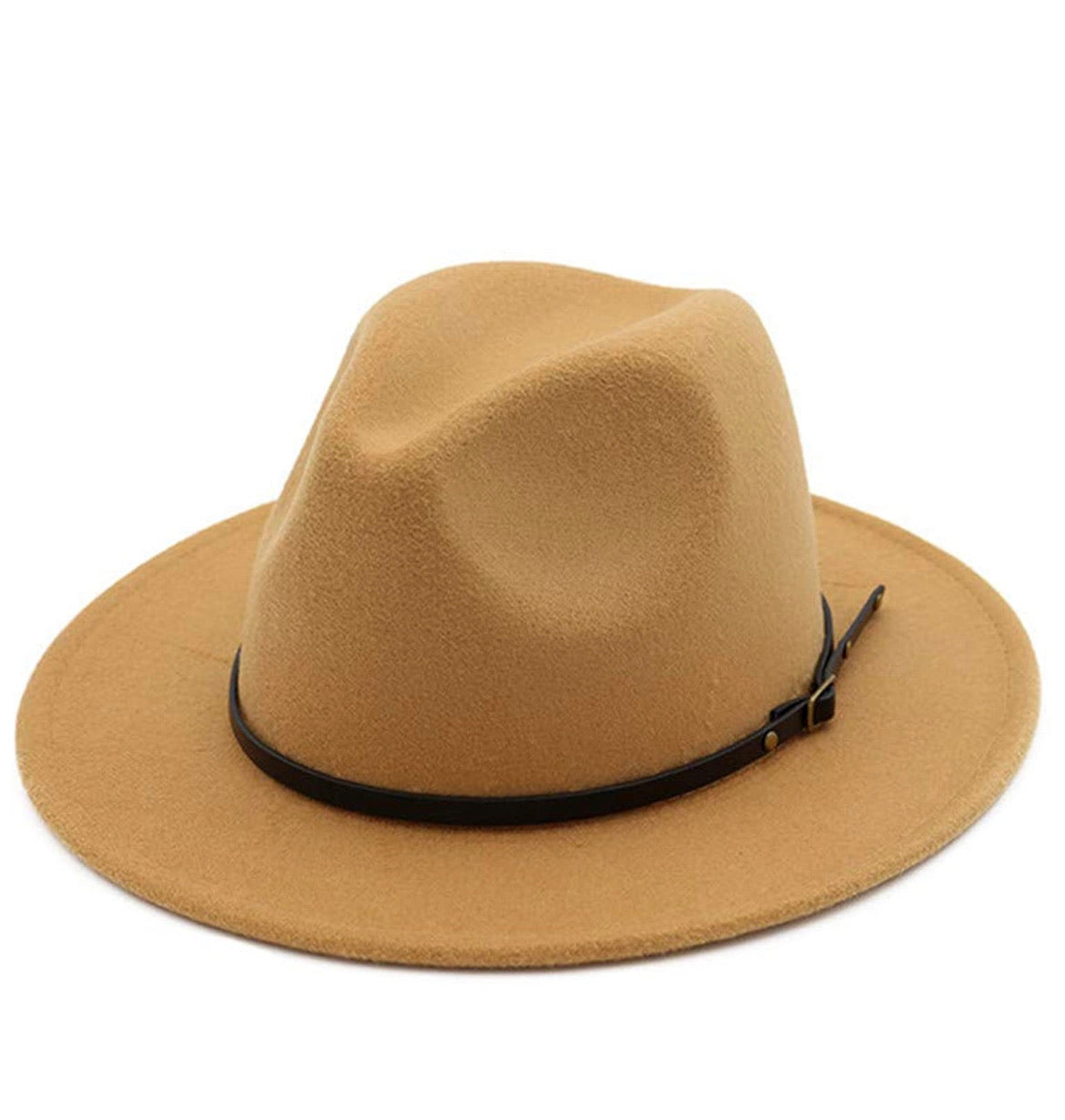 Felt Fedora Hat - Black/Tan
