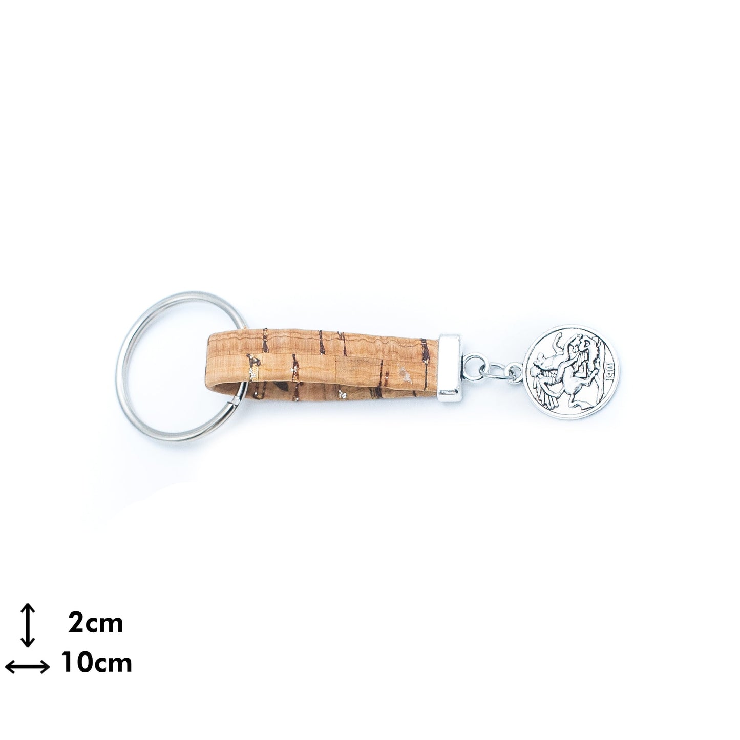 colorful cork handmade keychain