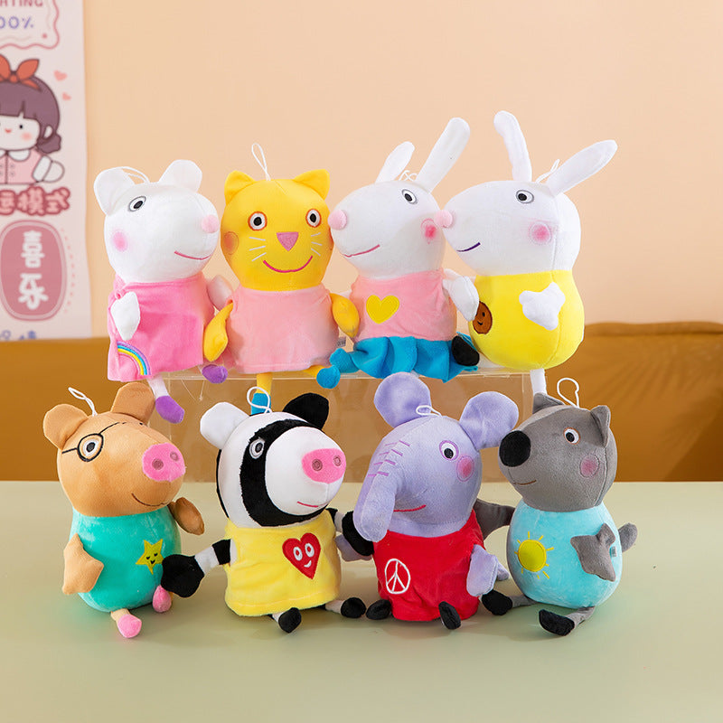Cute Pig Friends Plush Toy Dinosaur Teddy Bear Cartoon George Pig Doll Gift for Girls