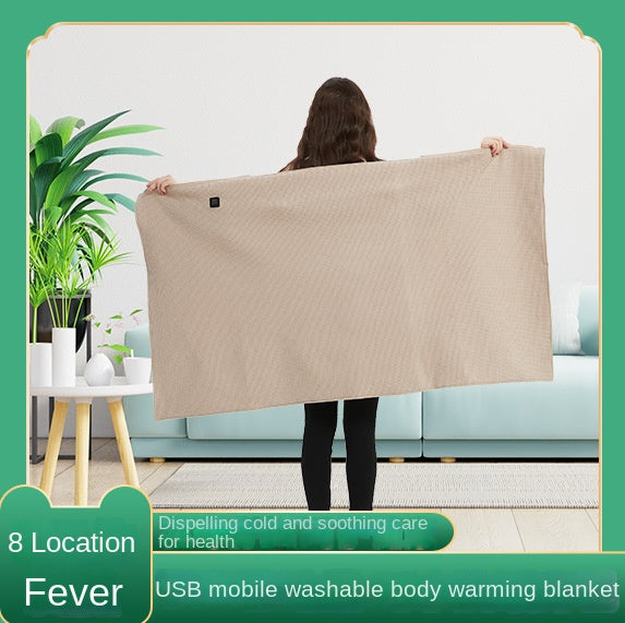 Portable heating blanket external heating shawl USB outdoor body cover blanket heating cloak