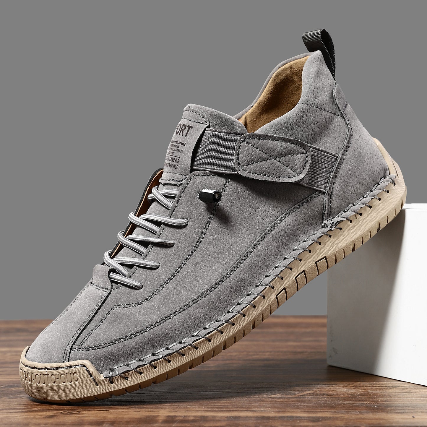 Men's mid top Martin boots outdoor casual workwear stitched men's shoes