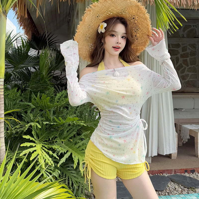 Swimsuit Women Plus Size 3-Piece Set Elegant Conservative Slimming Beach Hot Spring Swimwear for Women Up