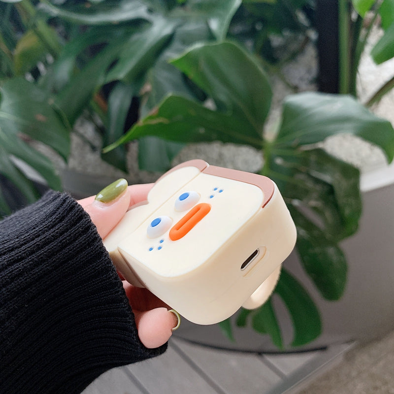 Cute Cartoon Earphone Case for Airpods 2 Cover Soft Silicone Slim Earphone Cover for Airpods 1 Case Bag Protective Strap Cases