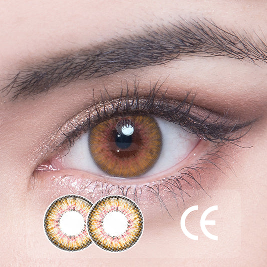 1Pcs CE  Certificate Eyes Beautiful Pupil Colorful Girl Cosplay Contact Lenses Brown