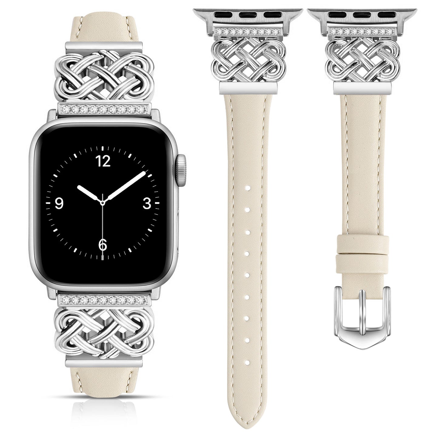 Strap Compatible with Apple Watch Band iWatch S10/SE98765 Metal Ultra-thin Watch Band