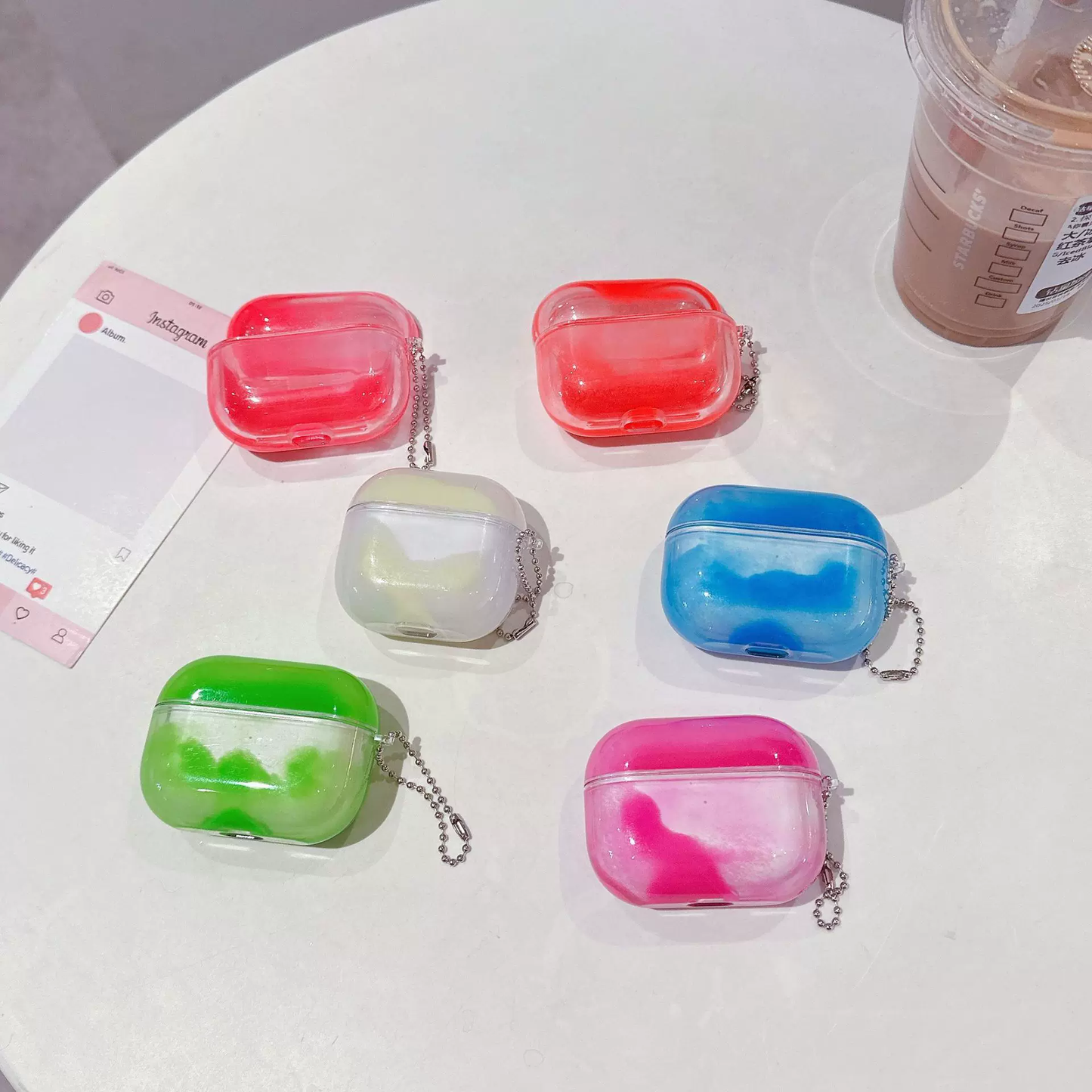 Luminous Flowing Sand Earphone Case Suitable for Air Pods Fluorescent Earphone Protective Case High Appearance Atmosphere Lumino