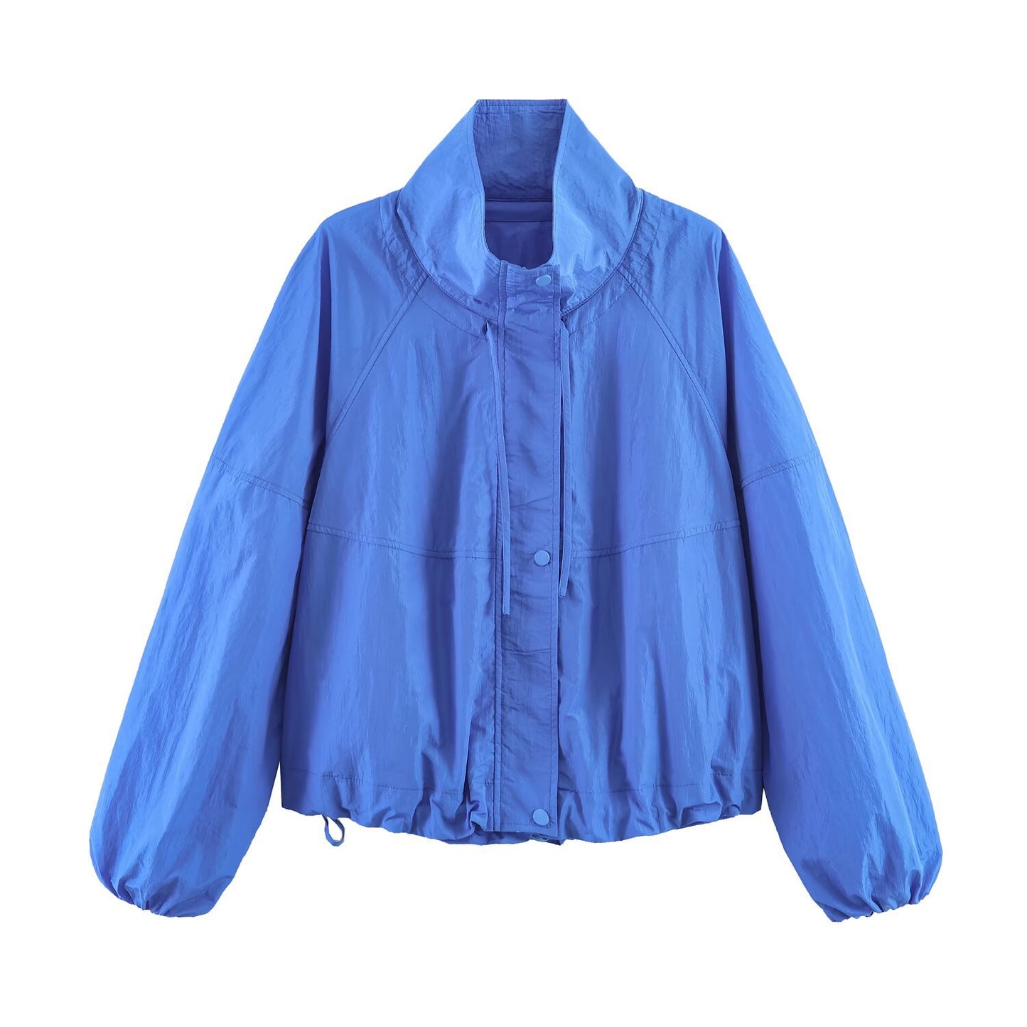 Casual versatile pleated nylon jacket