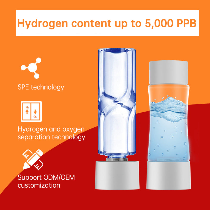 380ml High Quality tritan plastic hydrogen water bottle