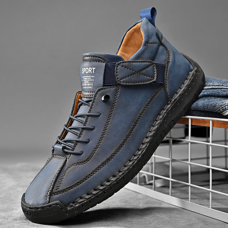Men's mid top Martin boots outdoor casual workwear stitched men's shoes