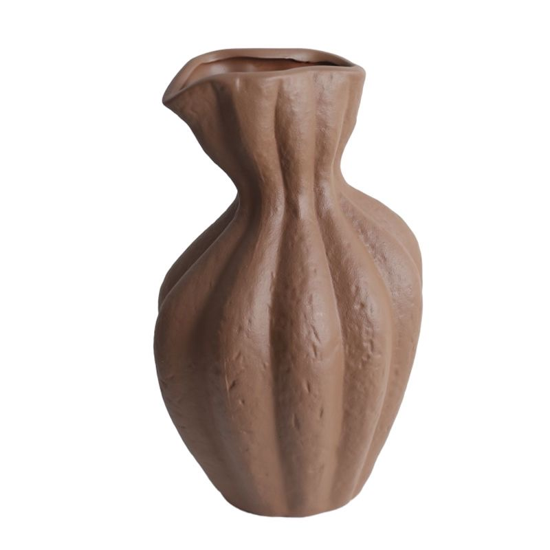 Entrance wine cabinet decoration home living room art display cabinet decoration coarse pottery vase