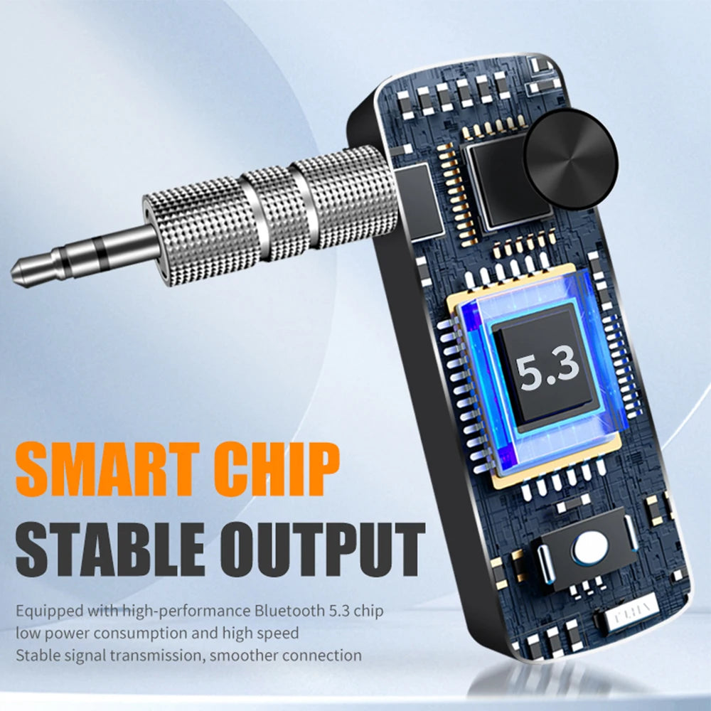T66 AUX Bluetooth 5.0 Adapter Car Bluetooth Receiver Transmitter 2-in-1 Wireless Audio