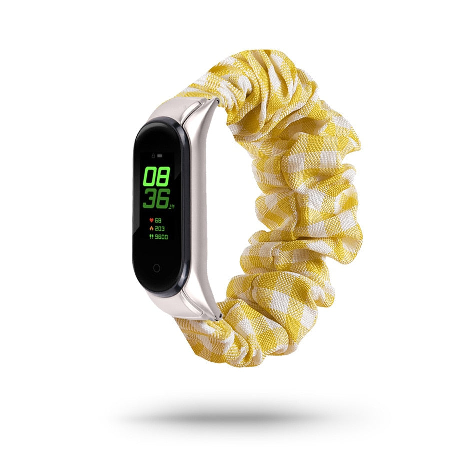 Scrunchies Elastic Strap for Xiaomi Mi band 5 4 3 replaceable Bracelet Mi Band 4 correa Wristband Breathable straps for miband 5