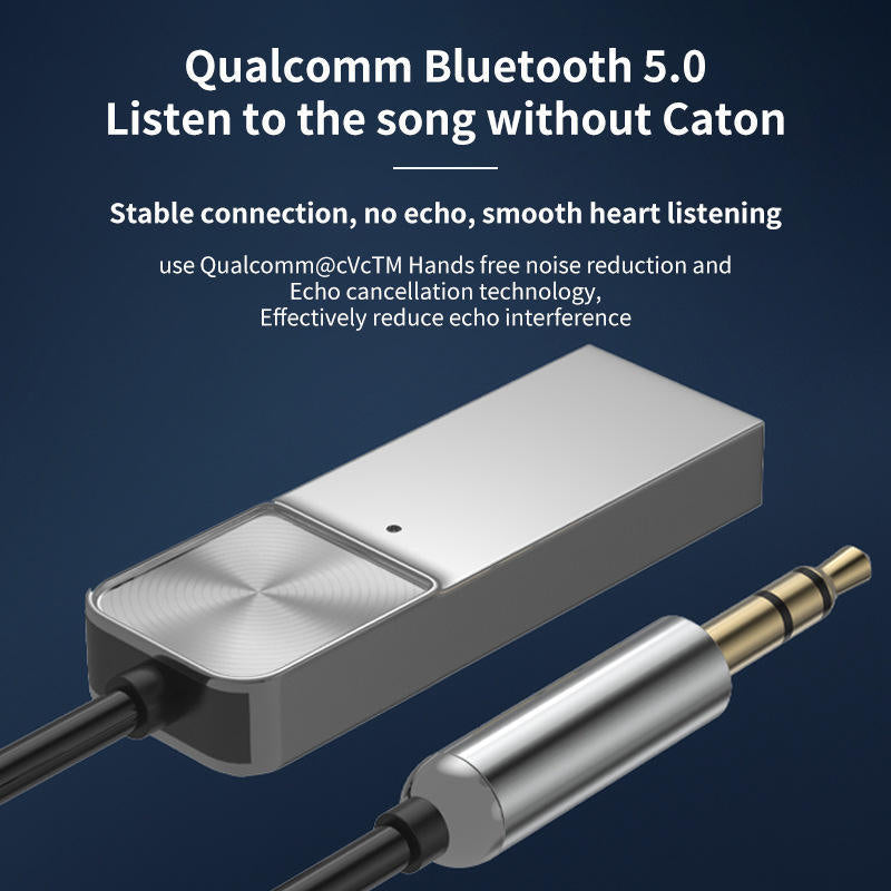 Car multifunctional B27 Bluetooth adapter 5.0 high-definition hands-free navigation call aux interface convenient