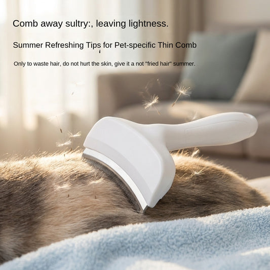 Cat Comb for Removing Loose Hair, Pet Grooming Tool for Long-Haired Cats, Undercoat Brush for Pets, Dog Hair Thinning Brush