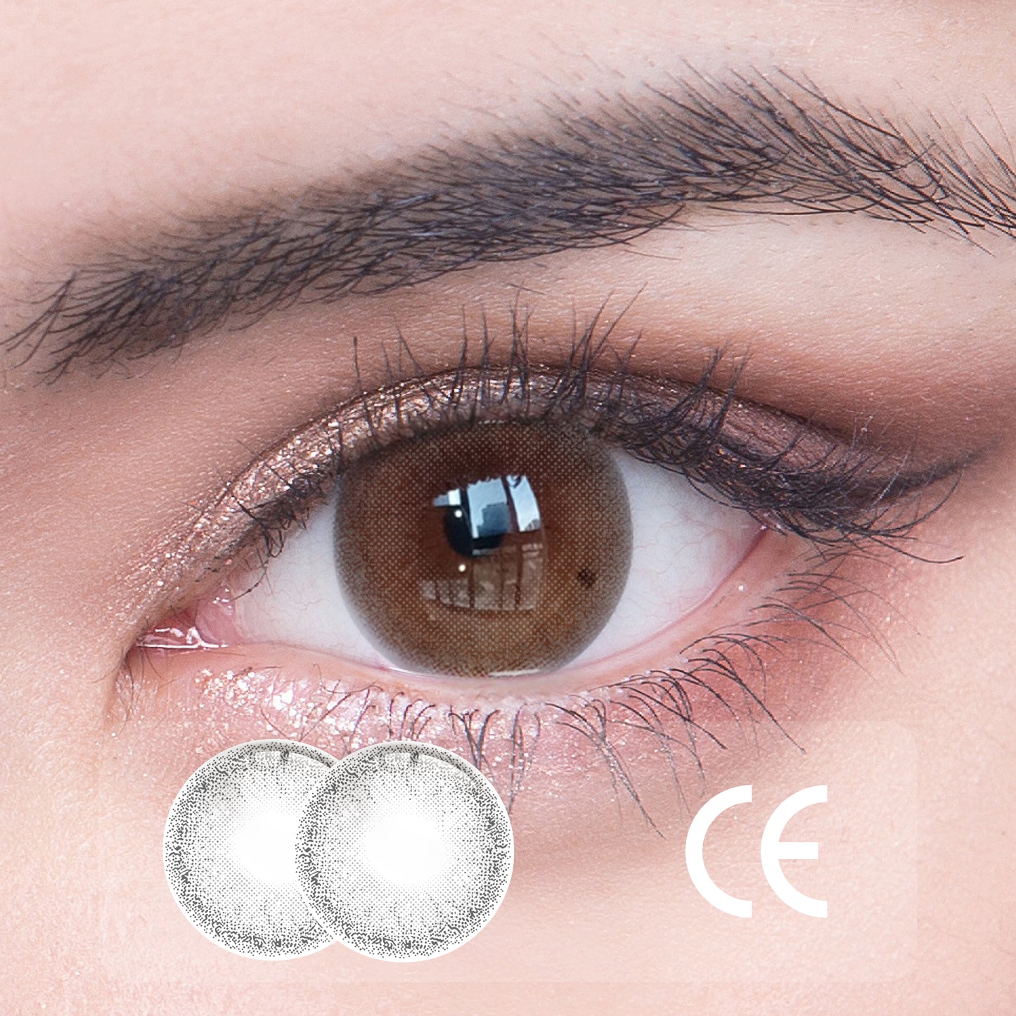 1Pcs CE  Certificate Eyes Beautiful Pupil Colorful Girl Cosplay Contact Lenses COMET GRAY