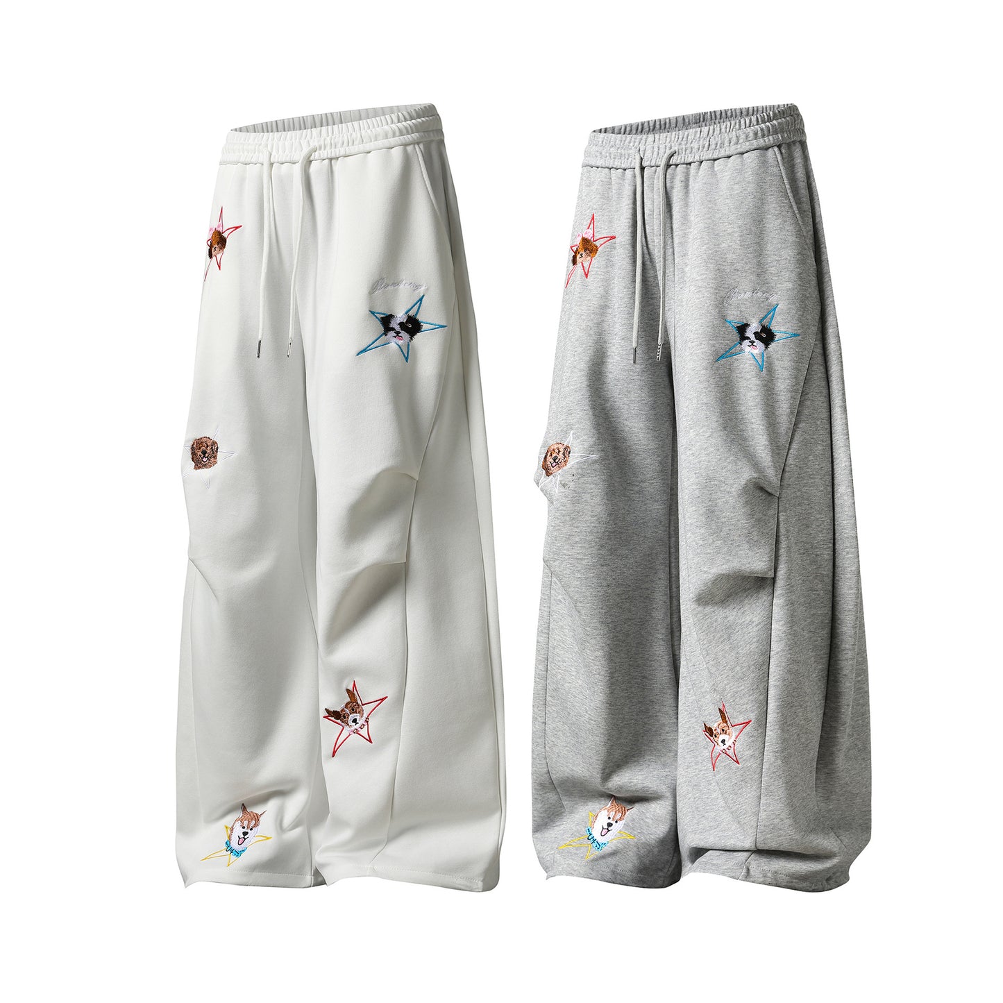 Personality Street Style Sweatpants Cargo Stripe Wide Leg Long Pants for Women