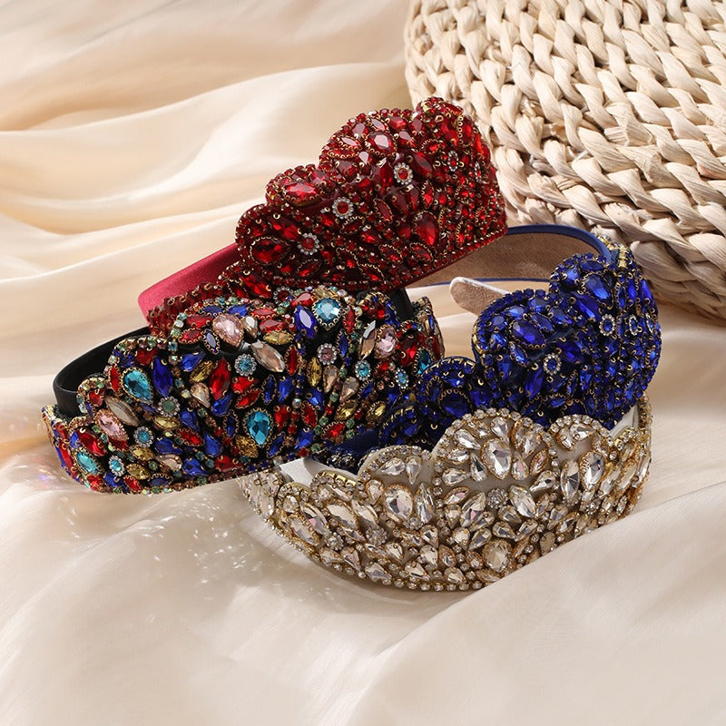 Baroque Heavy Industries Colored Diamond Hair Hoop Super Sparkling Crown Head Hoop