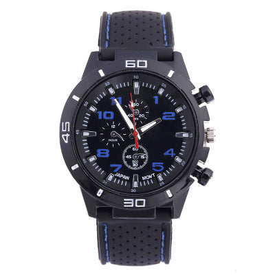Rubber Fashion Sports Men's Watch Car Line Strap Silicone Student Watch