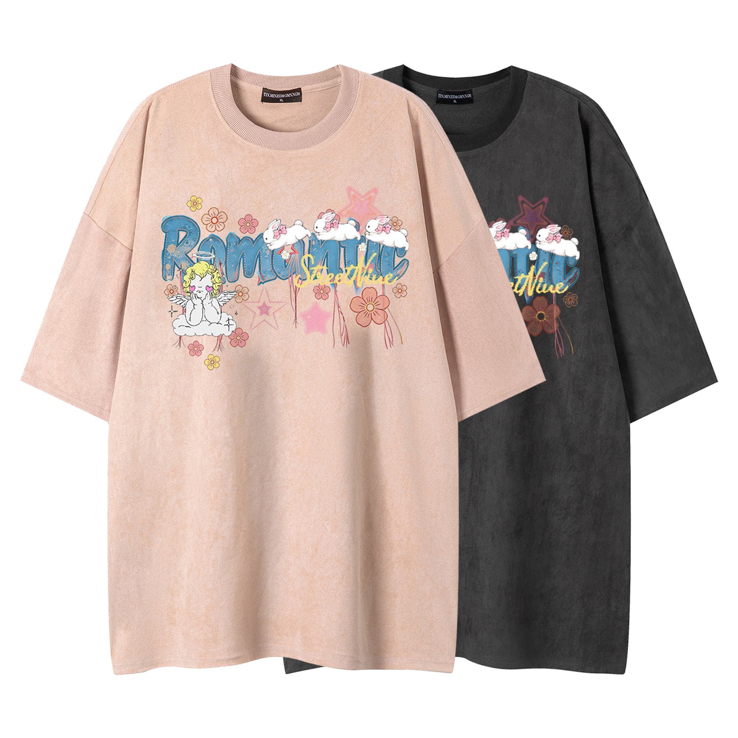 Romantic Angel Printed Short Sleeve
