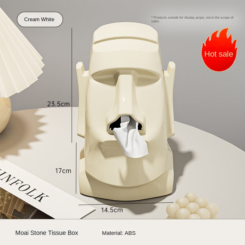 Creative Gypsum Tissue Box Multi-functional Living Room Entryway Easter Statue Bedroom Desk Headphone Stand