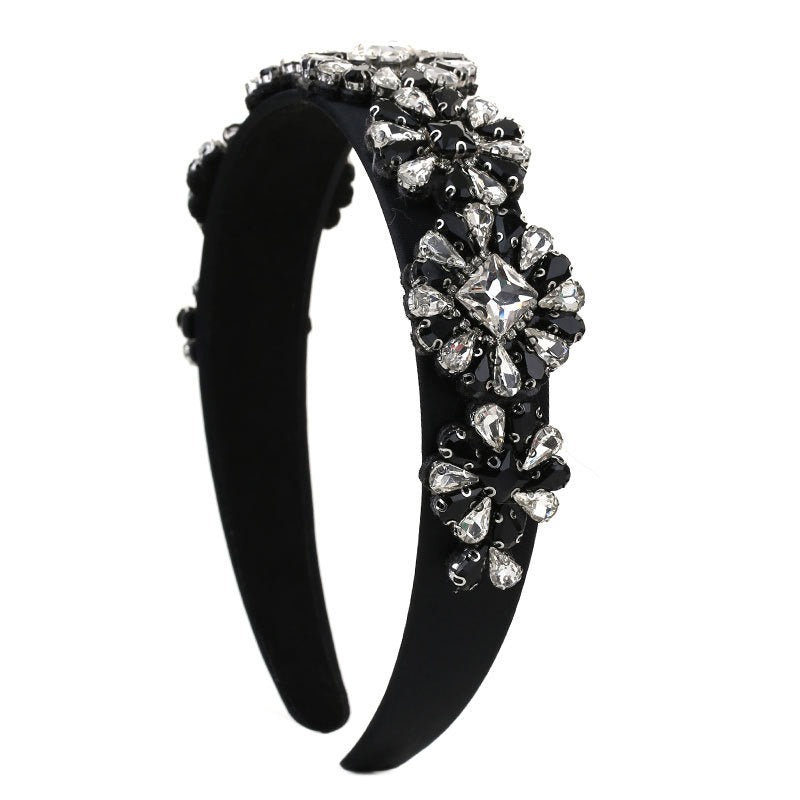 Fashionable Baroque rhinestone flower women's hair hoop hair accessories