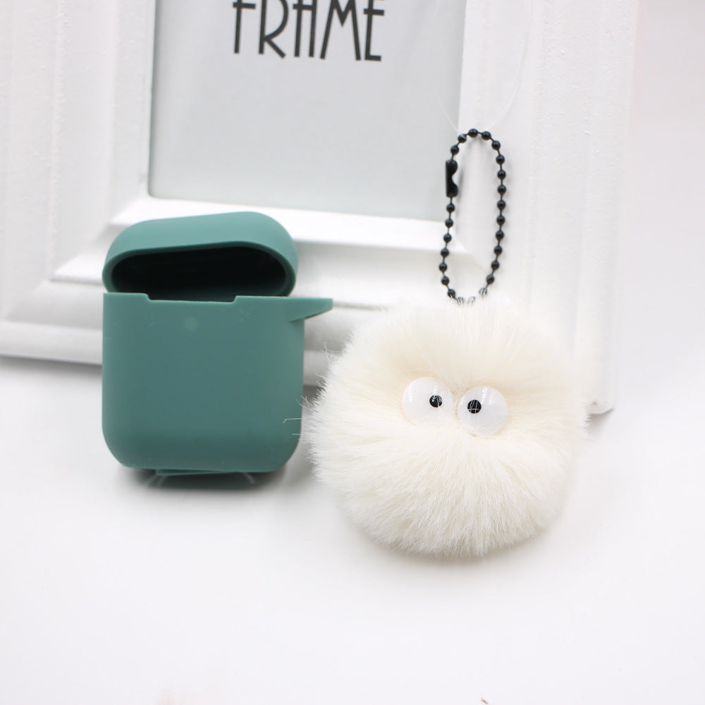 Spirited Away Dust Elf briquettes keychain pendant plush round student bag key pendant gift