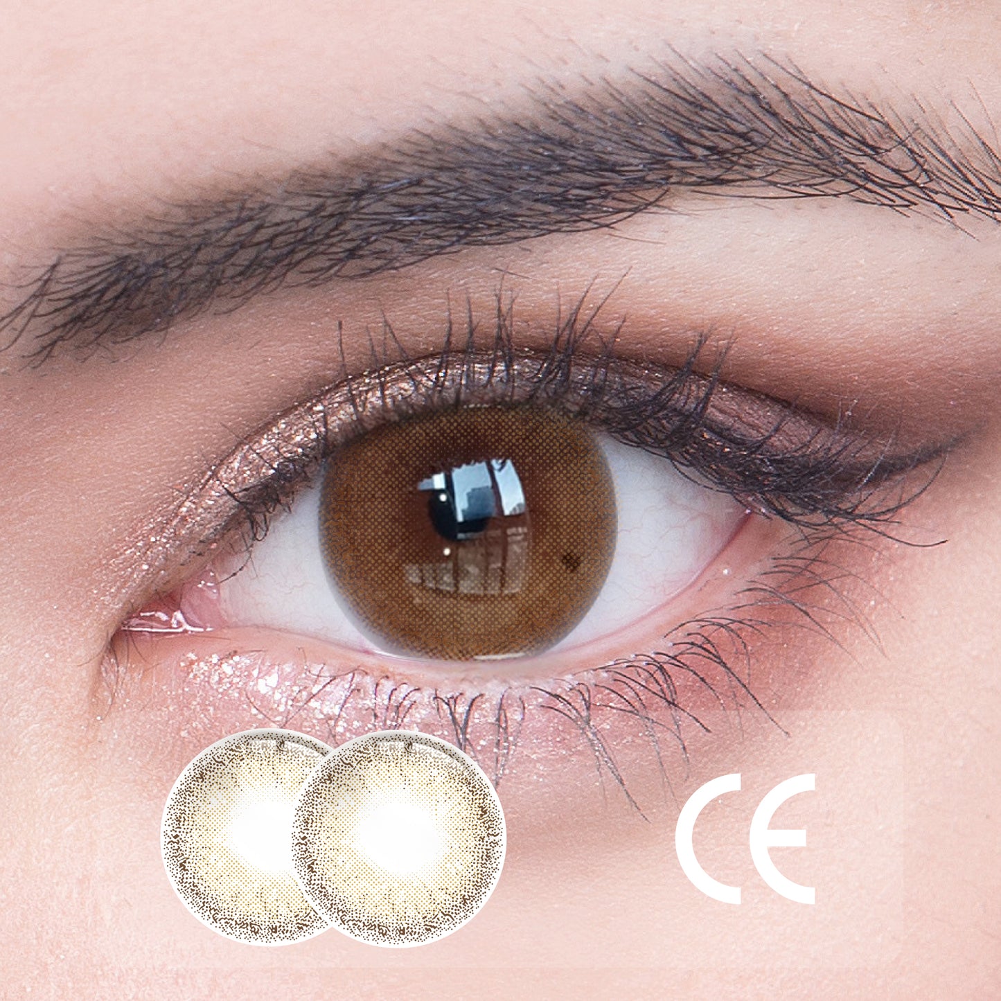 1Pcs CE Certificate Eyes Beautiful Pupil Colorful Girl Cosplay Contact Lenses Nebula Brown