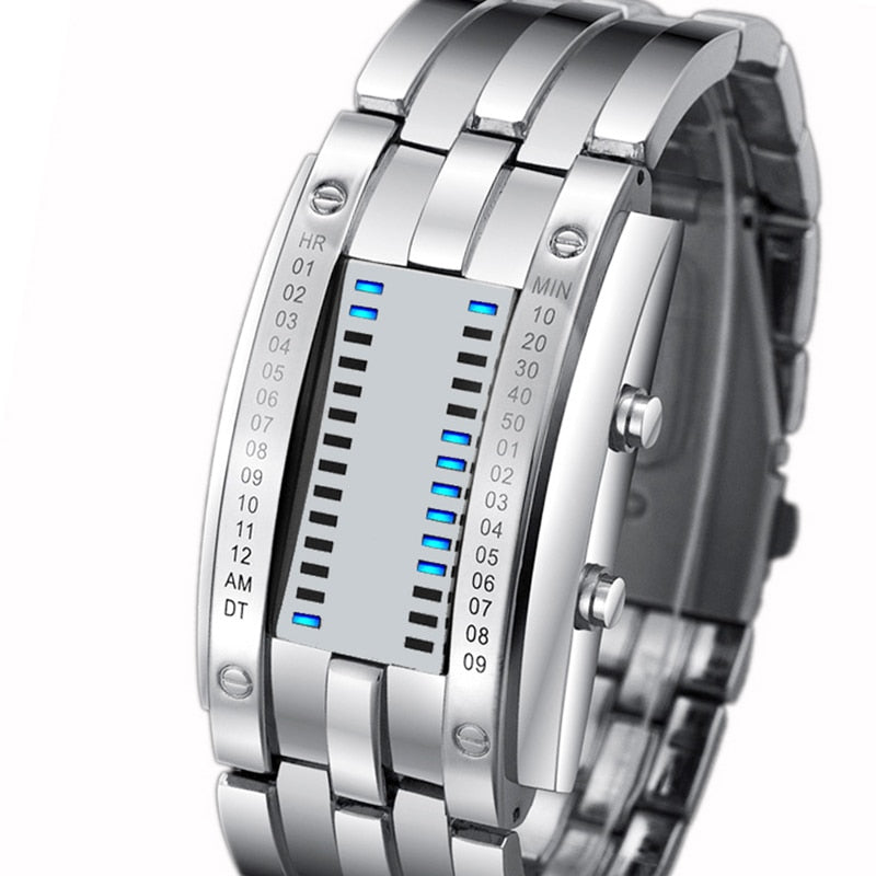 SKMEI 0953 Fashion Creative Sport Watch Women Stainless Steel Strap LED Display Watches 5Bar Waterproof Digital Watch reloj hombre