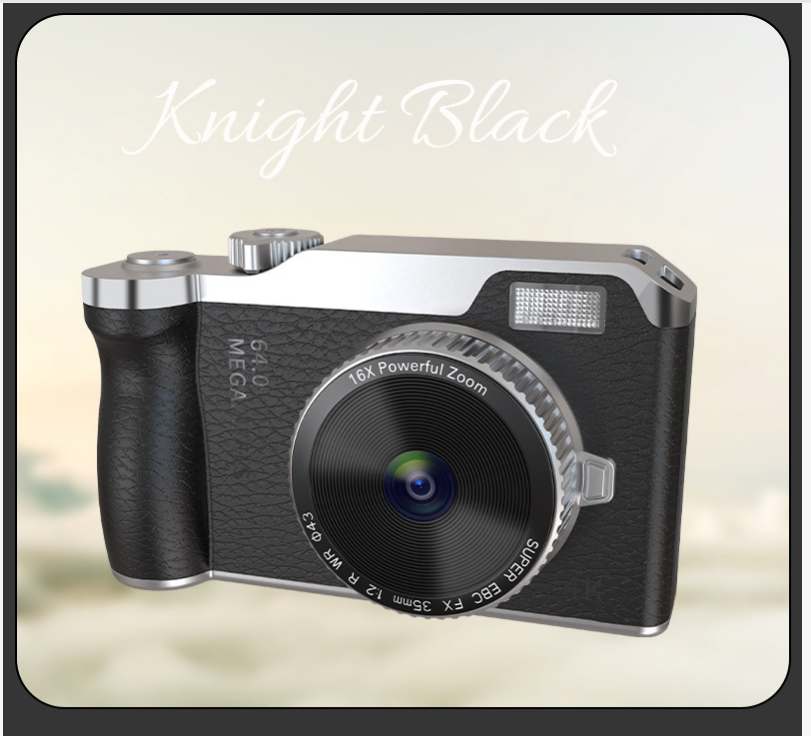 Digital Camera Retro 4K HD Portable Camera Student Digital Camera Children's Toy Gift