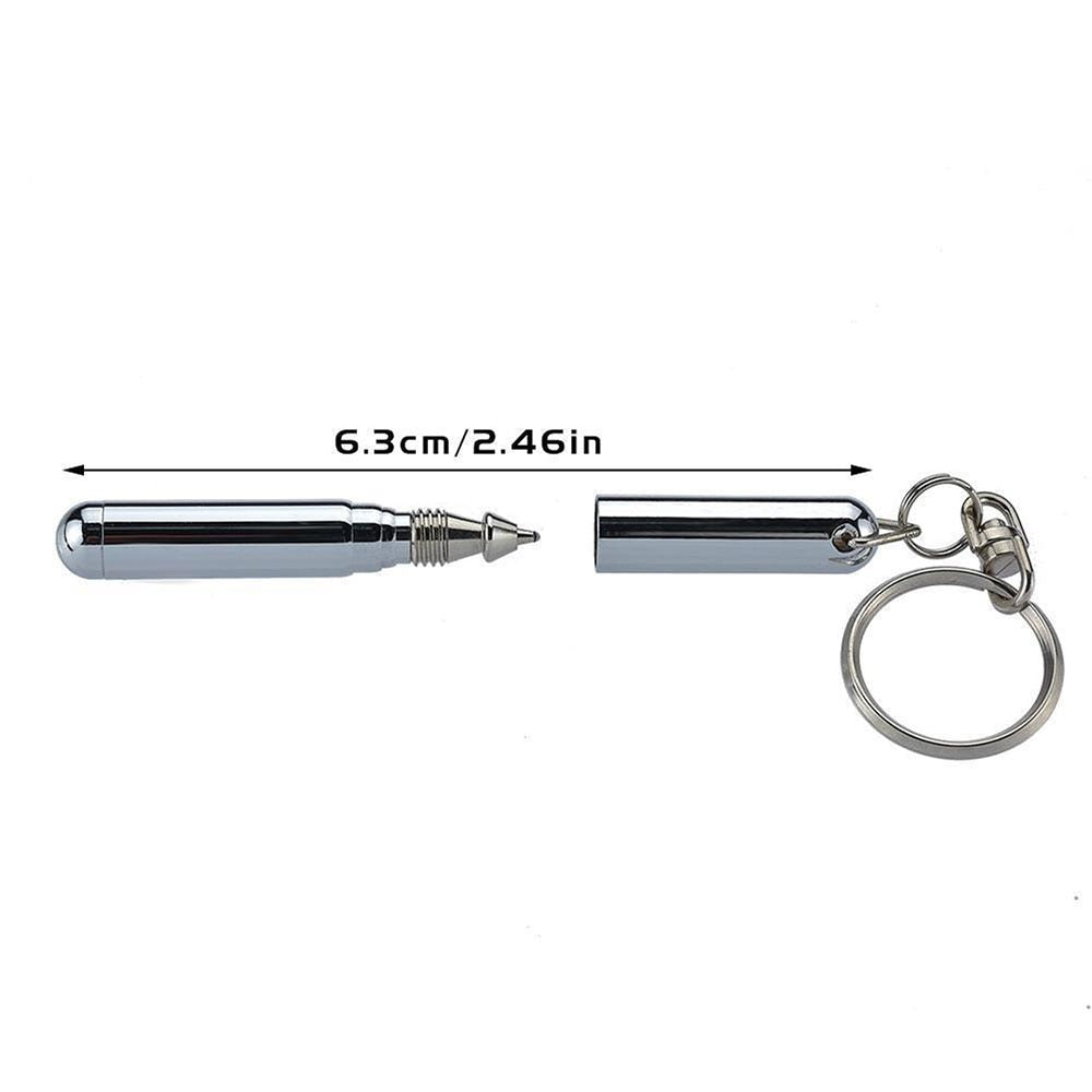 Portable Telescoping tool Pen Metal Key Ring Tool Creative Telescoping Stainless Steel Pen Keychain Ergonomic Ball Point Pen