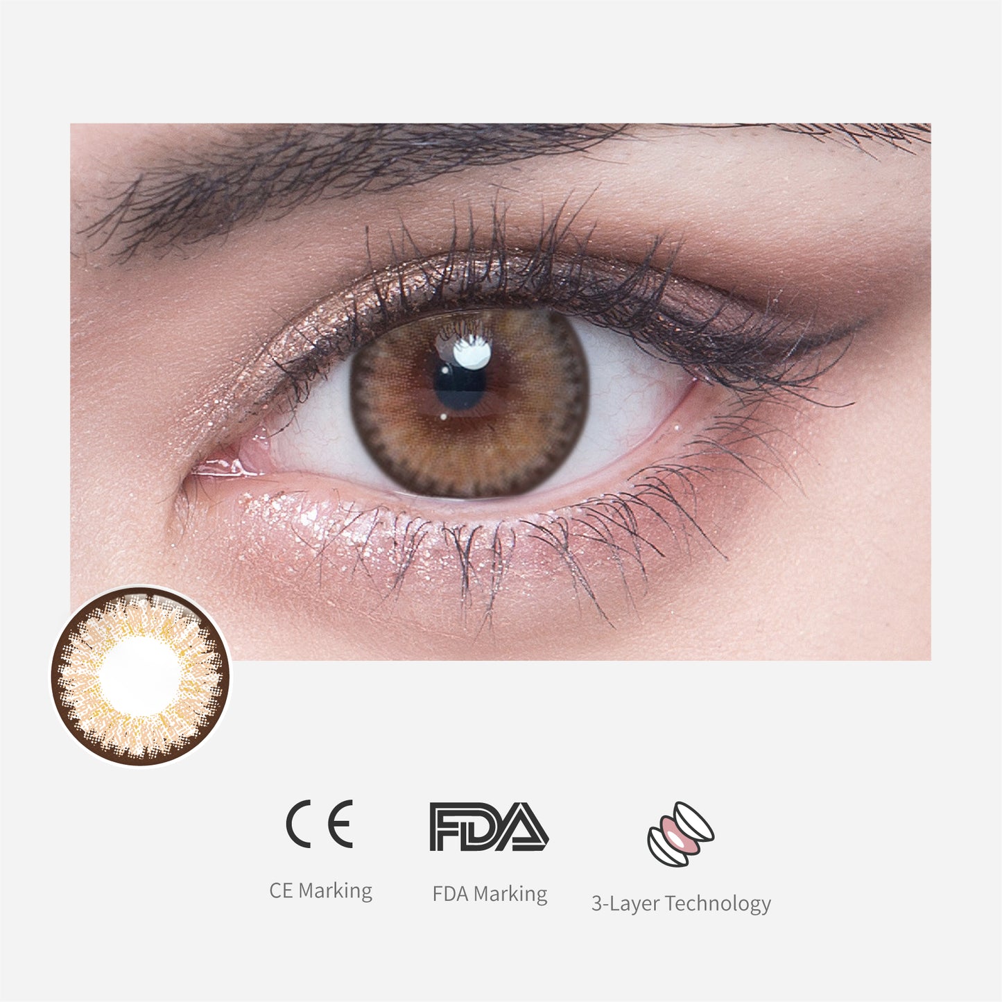 1Pcs  FDA Certificate Eyes Beautiful Pupil Colorful Girl Cosplay Contact Lenses