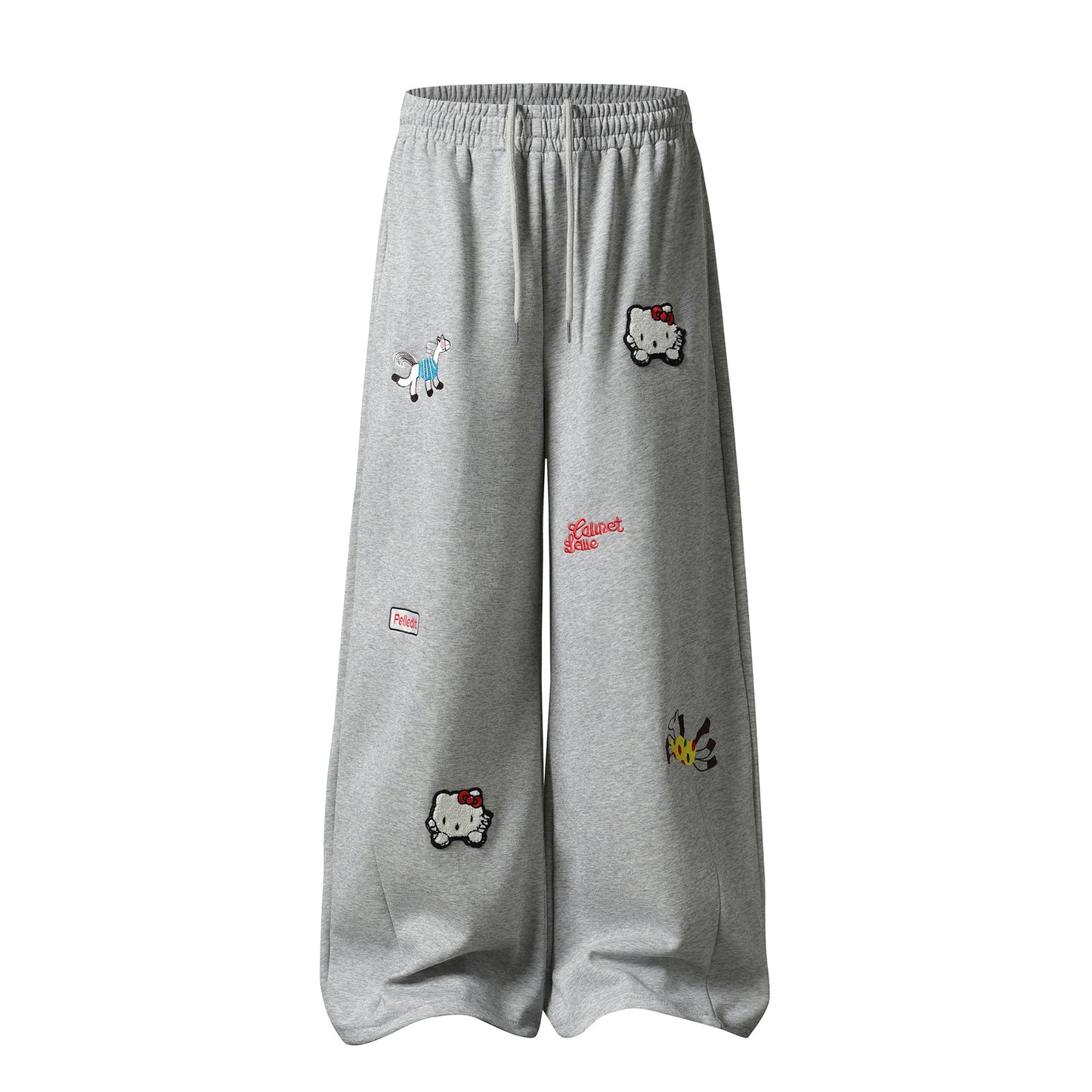 Loose Personality Street Style Sweatpants Cargo Stripe Wide Leg Long Pants for Women