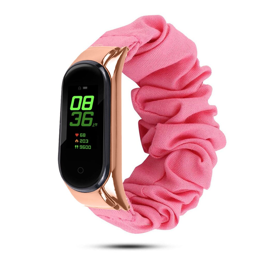 Scrunchies Elastic Strap for Xiaomi Mi band 5 4 3 replaceable Bracelet Mi Band 4 correa Wristband Breathable straps for miband 5