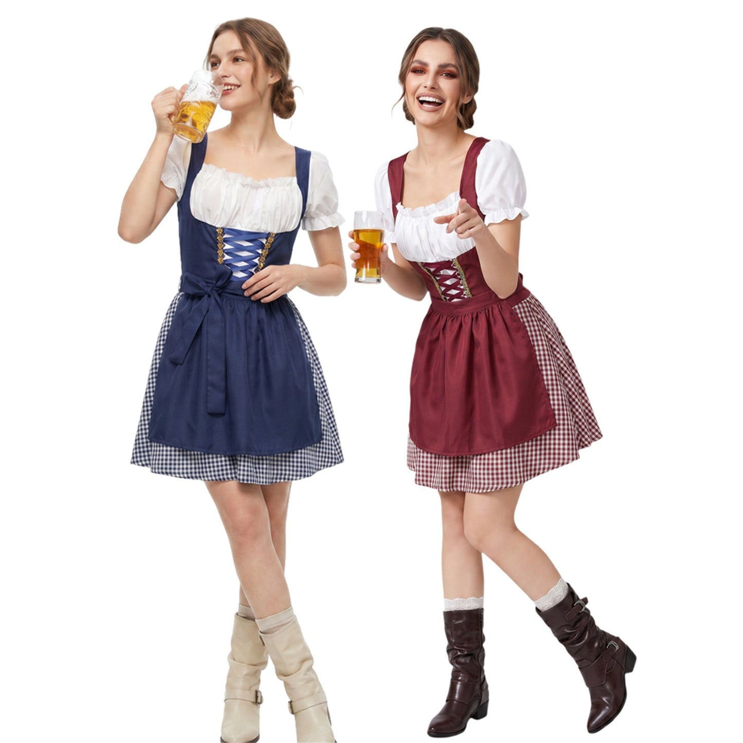 German Munich Beer Festival Women's Adult Bavarian Traditional Dirndl Dress Halloween Party