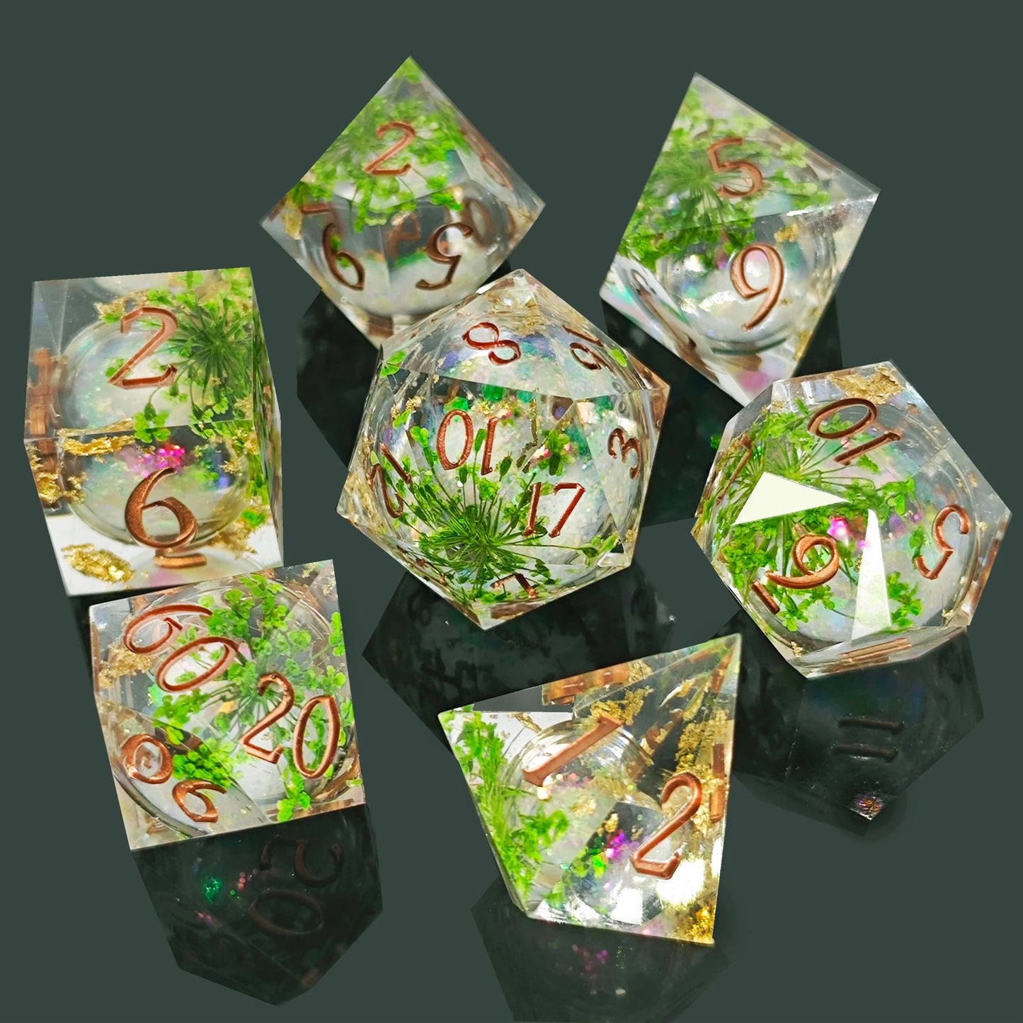 Resin Sand Flow Dice Liquid Role Playing DND Dungeons &amp; Dragons TRPG Multi-Face D