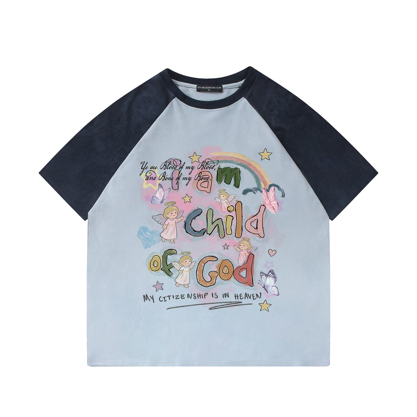 Rainbow Angel Printed Short Sleeve
